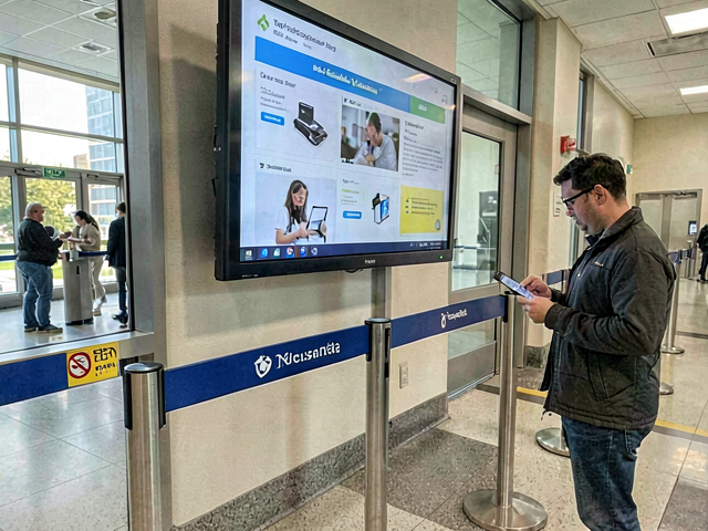 实施无接触排队系统