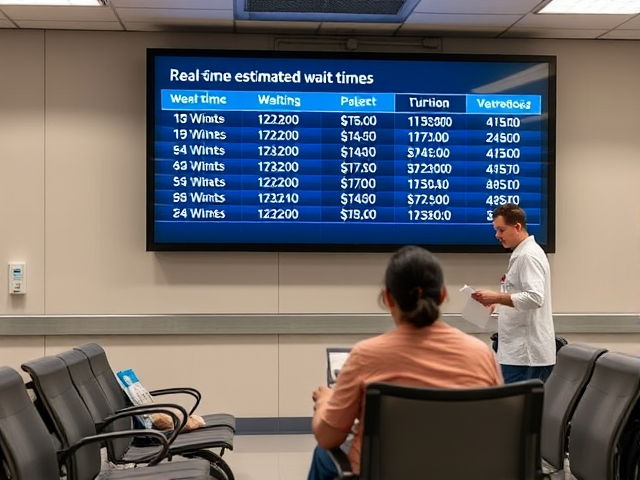 Hospital staff managing patient queue system dashboard