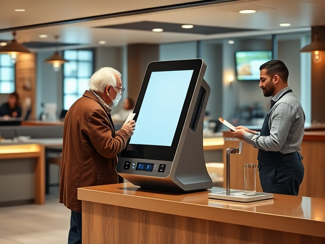 Physical queue management kiosk for restaurants