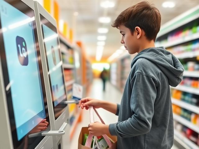 Self-service checkout kiosks