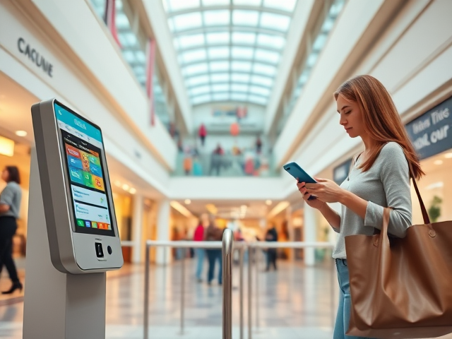Hybrid Queue System for Shopping Centres