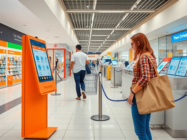 Hybrid Queue System for Shopping Centres