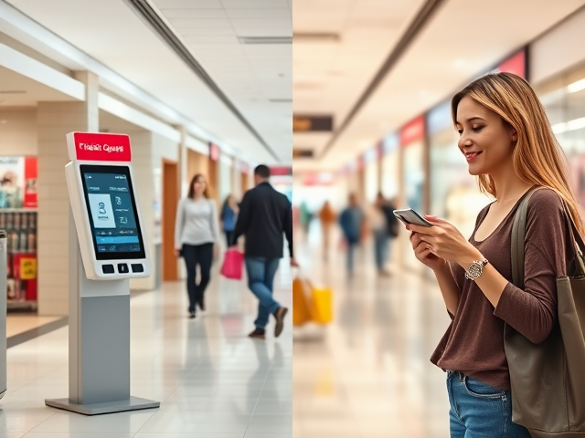 Hybrid Queue System for Shopping Centres