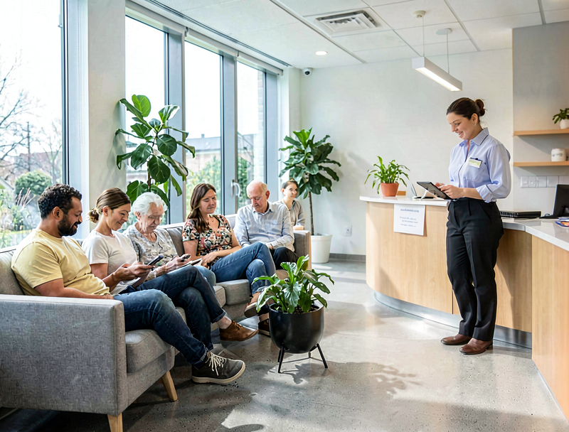 smart e-ticket queue for clinic